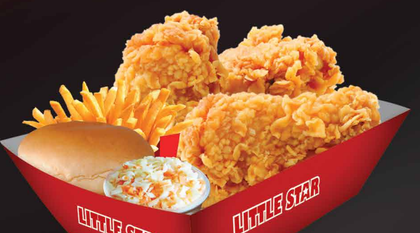 Little Star Broasted Chicken Meal Box with Fries and Bun